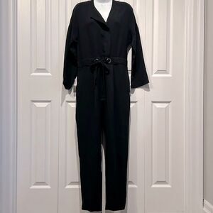 Mango Black Long Sleeve Jumpsuit Size S (fits oversized) Nwot‎